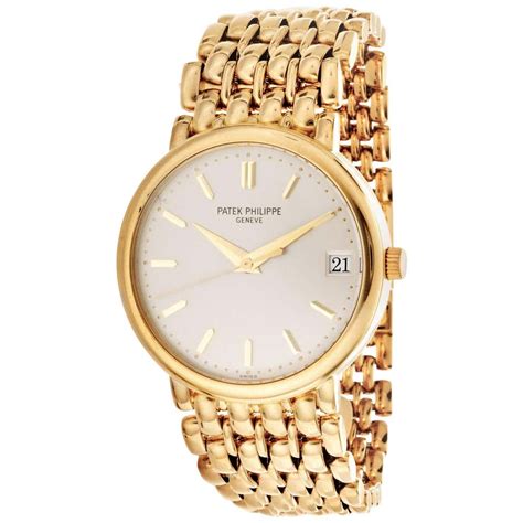 Patek Philippe Calatrava Yellow Gold Automatic Mens Watch 3802 For Sale