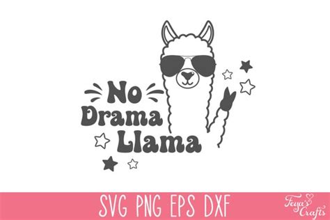 No Drama Llama Svg Cut File Funny Llama Svg Cricut Alpaca Etsy