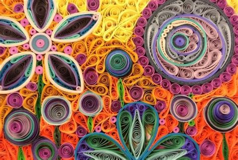 Flowers Hand Rolled Paper Quilled Fine Art Original Quilled Quilled Paper Art Origami And