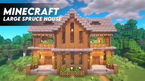 Spruce House Minecraft Schematic Survival Spruce Mansion