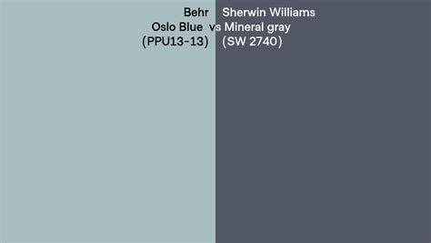 Behr Oslo Blue Ppu Vs Sherwin Williams Mineral Gray Sw