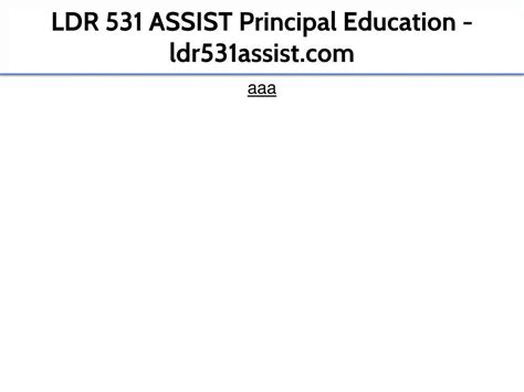 Ppt Ldr Assist Principal Education Ldr Assist Powerpoint