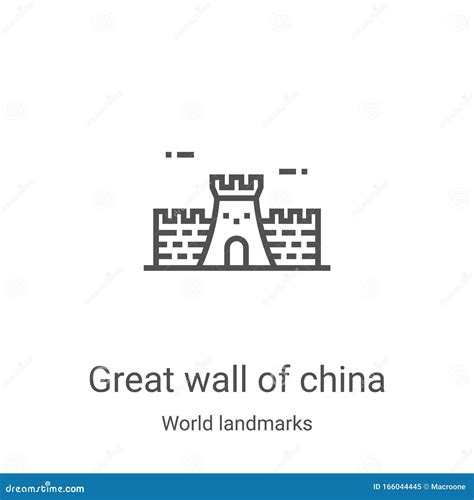 Great Wall Of China Icon Vector From World Landmarks Collection 中国轮廓线长壁