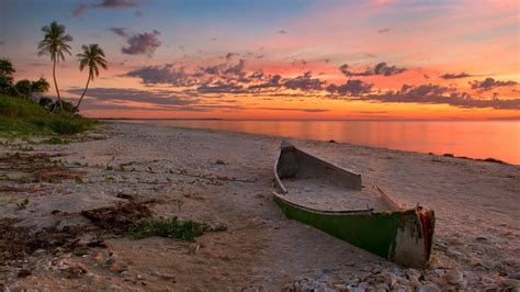 Wallpaper Landscape Sunset Sea Water Shore Sand Sky Beach