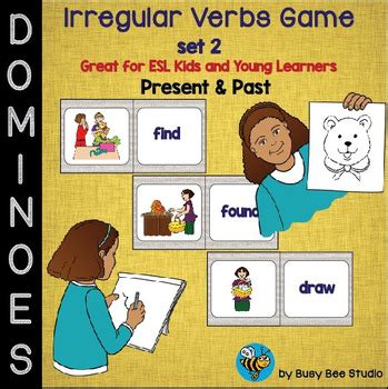 Irregular Verbs Printable Dominoes Game Esl Ell Grammar Practice Review