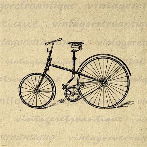 Printable Antique Old Fashioned Bicycle Digital Image Graphic Bike