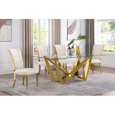 Rosdorf Park Kennise Rectangular 78 L X 42 W Dining Set Wayfair