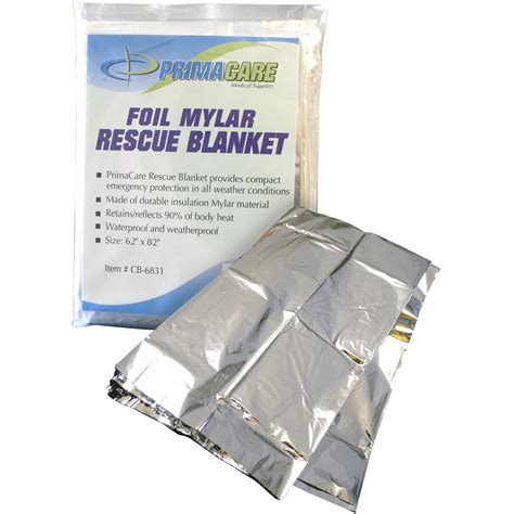 Primacare Emergency Foil Mylar Thermal Blanket 12 Count Walmart