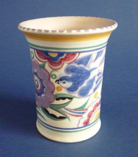 Poole Pottery Pb Pattern Bluebird Vase C1934