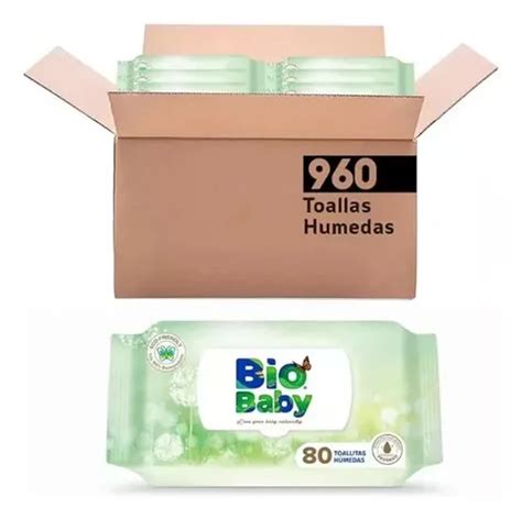 Toallitas Húmedas Para Bebé Biodegradables 960 Pza Biobaby Meses sin