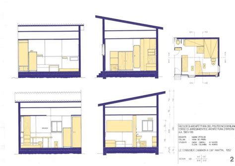 カップマルタンの休暇小屋の見学､特徴や図面紹介も《コルビュジエ建築･世界遺産》 モダニズム建築の旅 ห้อง