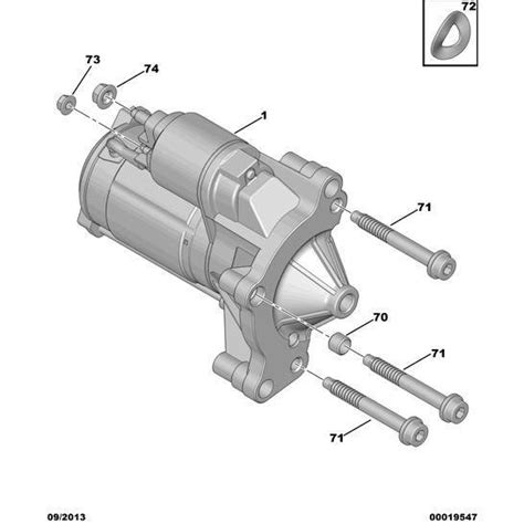 Citroen C Crosser 2007 2012 Diesel Starter Motor New 98 270 071 80 Citroen Direct Parts