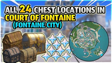 All 24 Chest Locations In Court Of Fontaine Fontaine City Genshin