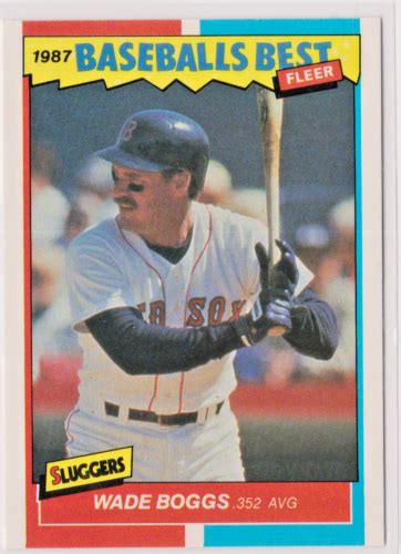 Wade Boggs Boston Red Sox B Fleer Baseballs Best Card Near