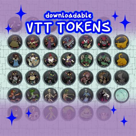 Vtt Dnd Minis Dungeons And Dragons Tokens Digital Ttrpg Miniatures