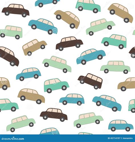 Seamless Car Pattern Stock Vector Illustration Of Pattern