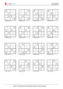 Printable Sudoku 4x4 Easy Saadmega