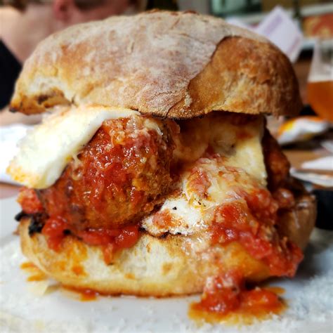 I Ate Wood Fired Meatball Sandwich With Fresh Ricotta Mozzarella