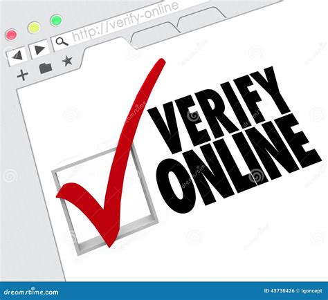 Verify Online Website Internet Resource Certification Approval Stock ... 