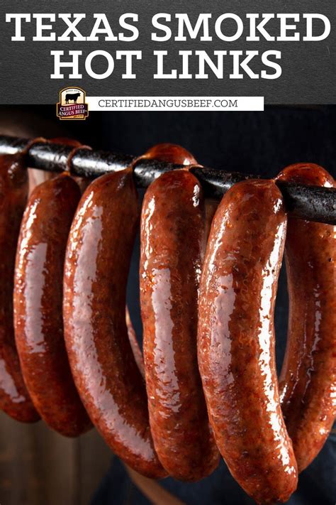 Texas Smoked Hot Links Homemade Sausage Recipes Gourmet Sausage Smoked Sausage Recipes