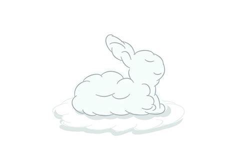 rabbit shape in white cloud on background 31714169 Vector Art at Vecteezy