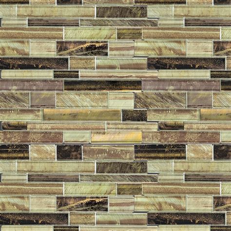 Elida Ceramica Laser Metallic Earth 12 In X 12 In Glossy Glass Linear Wall Tile 0 95 Sq Ft