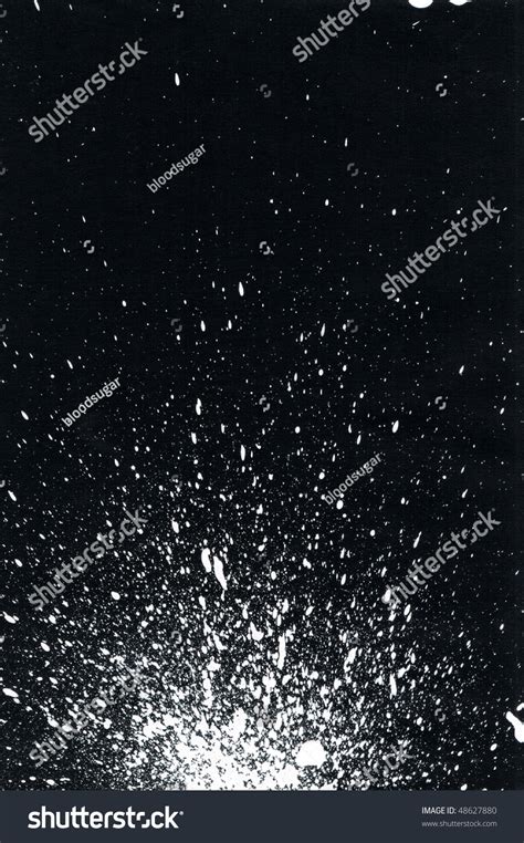 White Paint Splatter On Black Background Stock Illustration 48627880 ...