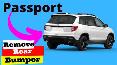 How To Remove The Rear Bumper Cover On A Honda Passport 2019 2021 Youtube