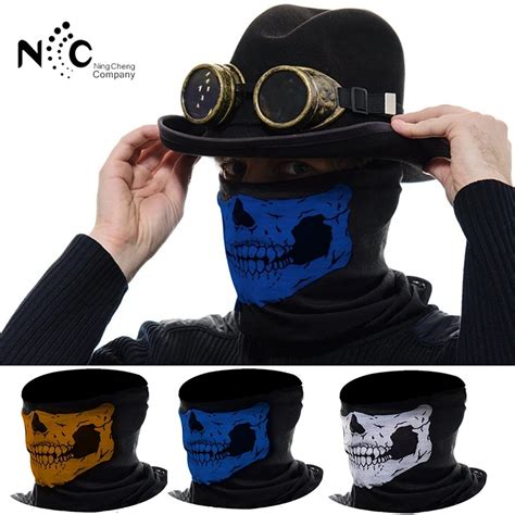 Ghost Skull Skeleton D Seamless Balaclava Magic Scarf Neck Face Shield