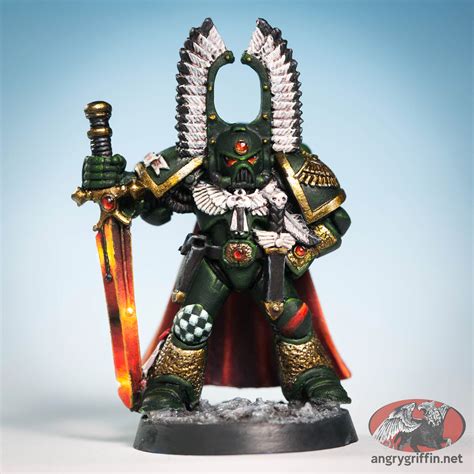 Metal Dark Angels Captain In Artificer Armour Rogue Trader Warhammer