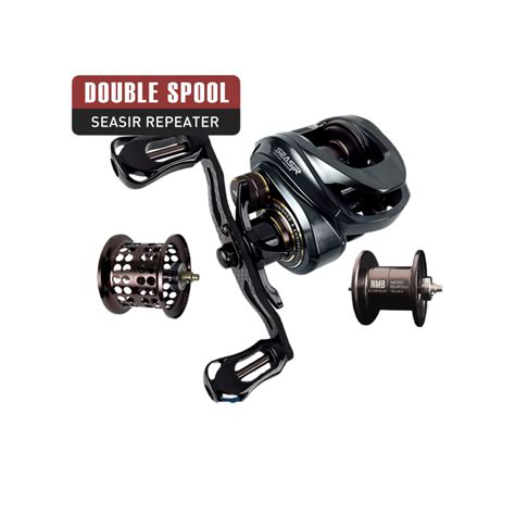 Seasir Repeater Double Spools Baitcasting Reel Carbon Rocker Grip