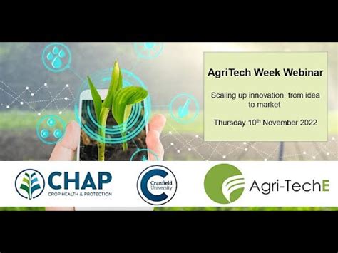 Agritech Week Webinar Scaling Up Innovation From Idea To Market