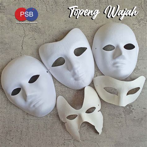 Jual Topeng Lukis Wajah Polos Topeng Karakter Topeng Polos Face