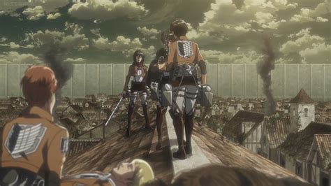 Eren And Mikasa Vs Levi For Titan Serum Attack On Titan Season 3 Youtube