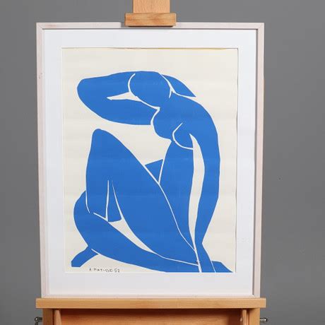 Henri Matisse Efter Litografi Nu Bleu Signerad Och Daterad I