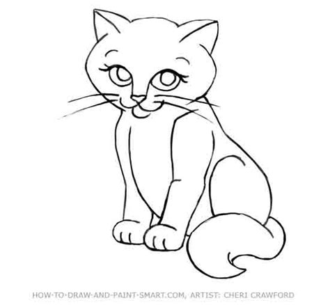 Cute Small Cat Drawing Easy Follow the simple instructions and in no time you ve created a great ...