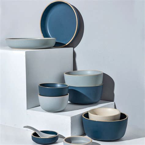 Soft Matte Japanese Dinnerware Set Colors Minimalist Aesthetic