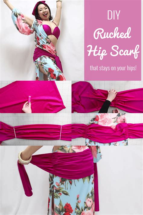 Diy Ruched Hip Scarf That Stays On Your Hips Sparkly Belly Dance