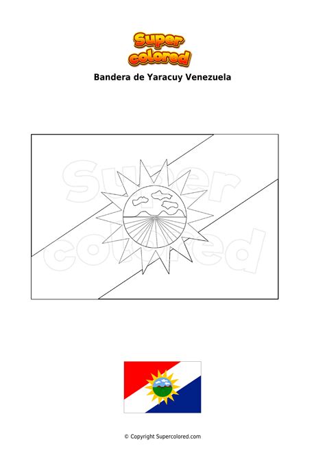 Dibujo Para Colorear Bandera De Yaracuy Venezuela