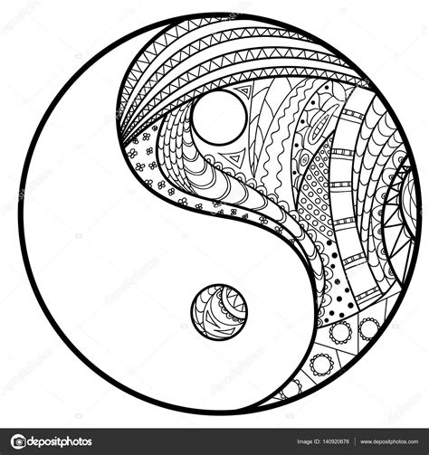 Coloriage Ying Et Yang A Imprimer Gratuit Pictures To Pin On Pinterest