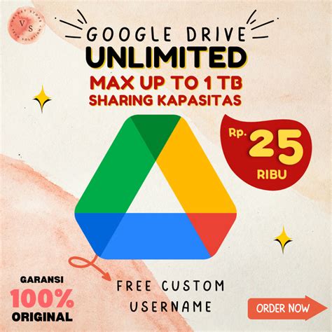 Jual Google Drive Unlimited Max Tb Per User Lifetime Bergaransi Resmi