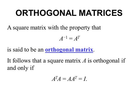 Orthogonal Matrix Datingluda