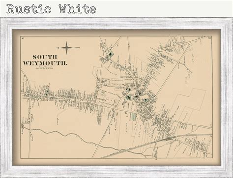 South Weymouth, Massachusetts 1876 Map - Replica or GENUINE ORIGINAL