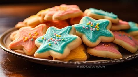 Un Plato De Galletas De Az Car Reci N Horneadas Foto Premium