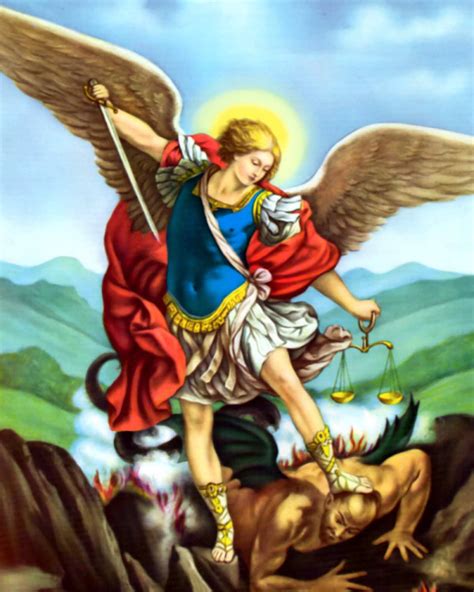 St Michael The Archangel Vintage Catholic Poster Etsy