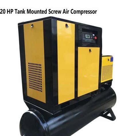 Empire AC Three Phase 20 HP Tank Mounted Screw Air Compressor Air Tank