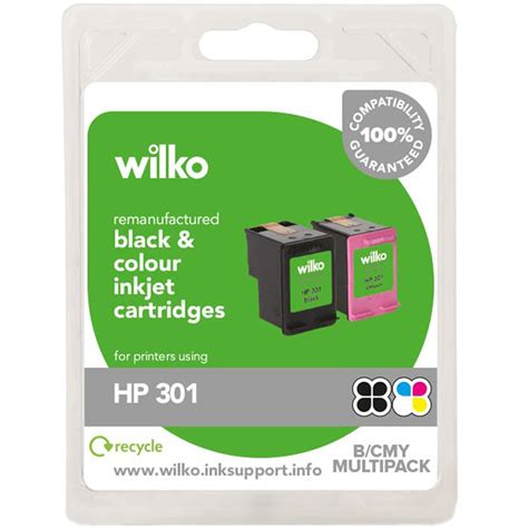 Wilko Hp 301 Black And Colour Inkjet Cartridge Twin Pack Wilko