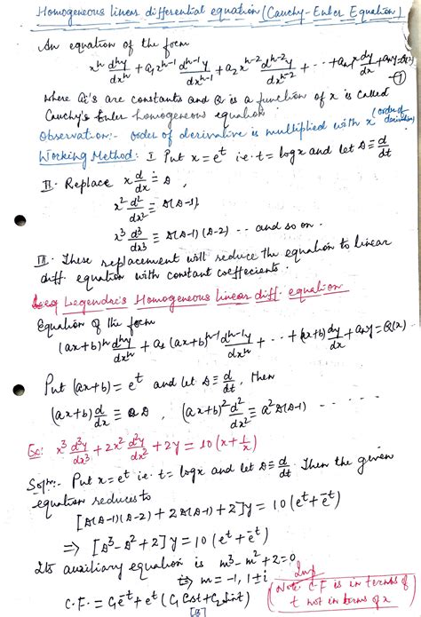 Solution Cauchy Euler Equation Studypool