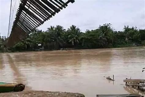 Jembatan Gantung Penghubung Dua Desa Di Aceh Besar Nyaris Putus Teras