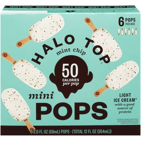 Halo Top Mint Chip Light Ice Cream Mini Pop